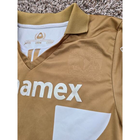 Pumas UNAM Gold Official Home Jersey 2015/16 Puma Liga MX Shirt Men's S Mexico - Picture 7 of 10
